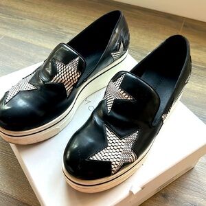 Stella McCartney star loafer size 39 black white